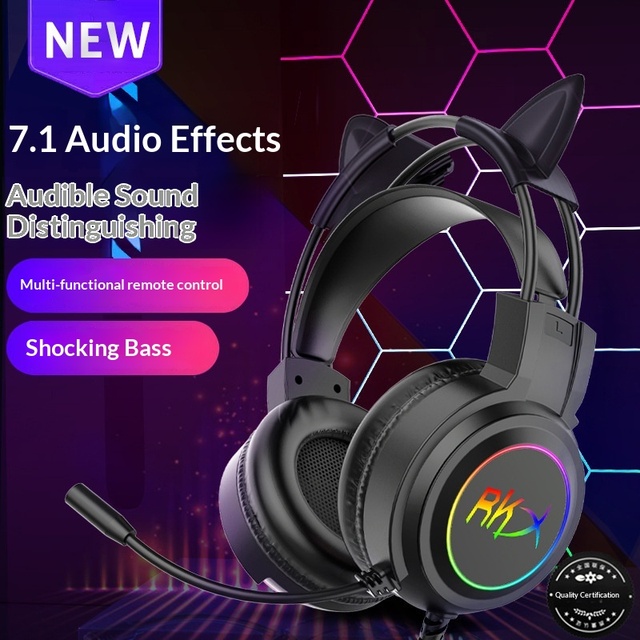 Computer Wired E-sports Game Over-ear Active Noise Cancellation Microphone 2m Cord Desktop Notebook 7.1 Audio Network Headphone
