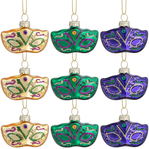HLC ACC Mini masque en verre Mardi Gras, ornement suspendu de la Nouvelle-<span class=keywords><strong>Orléans</strong></span>, décorations de fête, cadeaux de fête, cadeaux de fête - Product Image 6