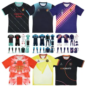 Kits de fútbol de alta calidad, conjunto completo de fútbol, camiseta de fútbol personalizada para jóvenes 2023-2024, camiseta de fútbol de secado rápido, ropa de fútbol para hombres
