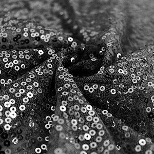 Thanh Lịch Màu Đen <span class=keywords><strong>Sequin</strong></span> Vòng Khăn Trải Bàn Sang Trọng Long Lanh Hình Chữ Nhật Bảng Vải Linen Bìa Lớp Phủ Lý Tưởng Cho Đám Cưới Đảng - Product Image 5