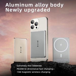 Chargeur portable ultra-fin Magsafered 10000mAh, charge rapide PD <span class=keywords><strong>20W</strong></span>, batterie Li-polymère sans fil, banque d'alimentation avec support magnétique - Product Image 6