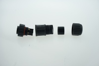 Conector de Cable Impermeable 30A para Exteriores, Tornillo M20 de Bloqueo Rápido, 2, 3, 4, 5 Pines, Circular, Macho, Hembra, PA66, Nailon, 10A, Latón para LED