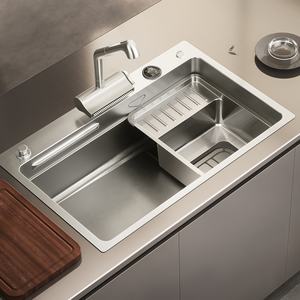 Évier de cuisine intelligent à ultrasons, grande cuve unique, pour décongélation, lavage de légumes et vaisselle - Product Image 1