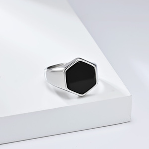 Anillos de Acero Inoxidable para Hombre al por Mayor, Proveedor Chino, Joyería Geométrica Simple y Moderna Personalizada, Corte Princesa, para Chico a la Moda - Product Image 6
