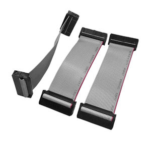 Kabel Pita Datar Abu-abu 16P 2*8P Pitch 2.54mm Ekstensi Konduktor Tembaga Murni untuk Peralatan Elektronik LED - Product Image 1