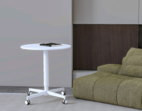 Table d'appoint ergonomique moderne OMNI pour ordinateur portable, bureau réglable à poser sur le lit avec roulettes et design pliable peu encombrant pour usage commercial