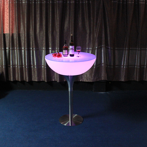 Mesa <span class=keywords><strong>de</strong></span> Bar Moderna <span class=keywords><strong>de</strong></span> Plástico con LED para Bistro, Cafetería, Cócteles, para Uso en Casa, Gimnasio o <span class=keywords><strong>Parque</strong></span> - Product Image 3
