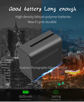 Batteries de remplacement rechargeables Li-ion 7.4V 8800mAh pour caméras de NP-F930 NP-F950 NP-F960 NP-F970 certifiées CE