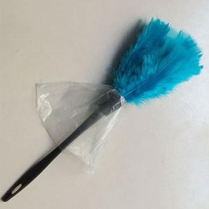 <span class=keywords><strong>Plumeau</strong></span> de dinde de couleur naturelle teinté à l'orange réutilisable écologique orange pour fournitures de nettoyage maison voiture bureau - Product Image 3