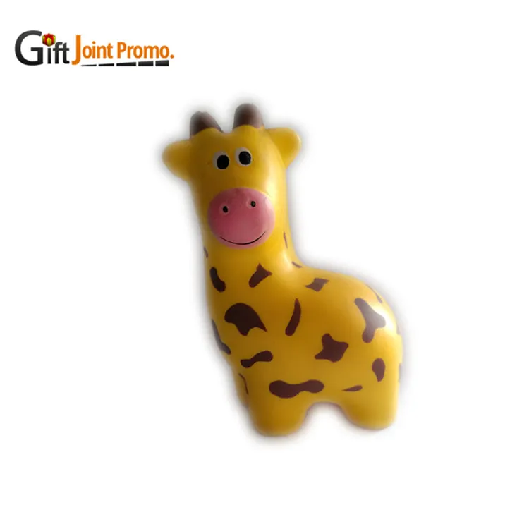 Günstige Stress Reliever Geschenk Giraffen PU Schaum Stress Ball Kunden spezifische Anti Stress Balls