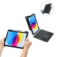 Casing Keyboard Magnetik untuk Samsung S10 Plus 11 inci, Keyboard Nirkabel Magnetik Laudtec Model Engsel