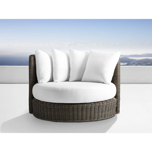 Chaise longue d'extérieur rotative toutes saisons, en <span class=keywords><strong>résine</strong></span> <span class=keywords><strong>tressée</strong></span> avec structure en aluminium - Product Image 1