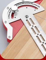 Règle d'angle en acier inoxydable 0-180 degrés, rapporteur d'angle, règle de bordure pour le travail du bois, outil de mesure pour charpentier, précis et durable