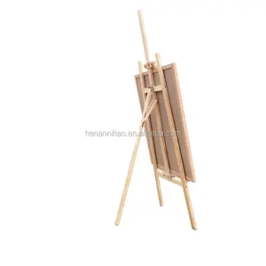 Large Painter Easel Adjustable Solid Wooden Artist Easel, A Frame Studio Easel for Adult Stand