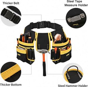 Free Sample 2024 New Design Durable Pu <b>Leather</b> Unisex OEM Wholesale Construction Electrical Engineer Waist <b>Tool</b> Organizer <b>Belt</b> - Product Image 3