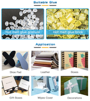 Machine à colle thermofusible multi-langues à écran tactile 4L, pistolet anti-goutte 0-250 ℃   pour l'assemblage de cartons et de boîtes cadeaux