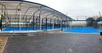Chine Terrain de padel professionnel avec toit Tennis Grass Padel Terrain de sport panoramique avec couvercle