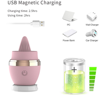 Vibrateur clitoridien rechargeable en silicone pour femme, étanche IPX7, puissante stimulation du point G, 10 modes de vibration, 1,5-2h d'autonomie, 10 modes de léchage