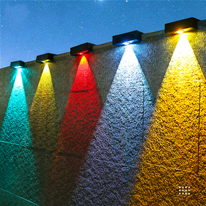Applique murale <span class=keywords><strong>solaire</strong></span> LED de <span class=keywords><strong>jardin</strong></span> extérieur lampe de lavage colorée clôture de <span class=keywords><strong>jardin</strong></span> balcon escaliers éclairage <span class=keywords><strong>décoration</strong></span> - Product Image 1
