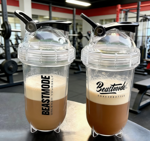 Botella de Agua para Gimnasio de 18 oz - Botella Mezcladora de Proteínas y Vaso para Smoothies - Product Image 1