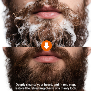 QBEKA Beard Wash Champú para barba de 60 ml para hombres, suaviza la barba, fragancia duradera, productos de cuidado de la barba limpios, frescos y naturales - Product Image 6