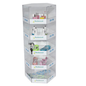 الجملة شاحن الهاتف المحمول عرض حامل مع الباب ، 5 طبقات حامل جوّال إكليريك التبعي منصة عرض - Product Image 3