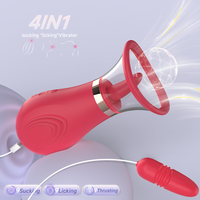 S-HANDE 4 in 1 Elektro massage Zungen vibrator für Klitoris vibrator Nippel stimulation Erwachsene Frauen lecken Vibrator