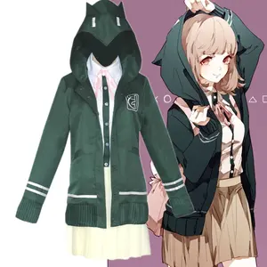 मोबाइल फोनों Danganronpa Chiaki Nanami Cosplay वर्दी जैकेट शर्ट पूर्ण सेट महिलाओं के लिए मोबाइल फोनों cosplay