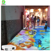 Projecteur interactif multi-scènes pour la publicité Écran holographique 3D immersif pour projection murale instrumentale