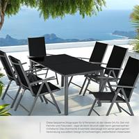Ensemble de chaises pliantes en aluminium, ensemble de meubles de jardin, table d'extérieur, adapté aux balcons, jardins, cours et terrasses