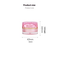 Pot de crème acrylique de 5g 10g avec la conception d'orchidée de prisme de diamant récipient cosmétique pot d'emballage de soins de la peau en plastique