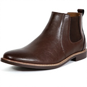 Botas de Tobillo para Hombre de Alta Calidad, Personalizadas, con Punta Descubierta, de Piel Sintética, Estilo Chelsea, Retro, Clásicas, para Verano y Otoño - Product Image 3