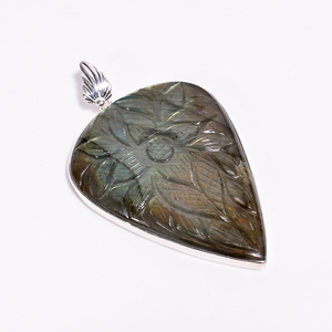 Pendentif péridot naturel bijoux en gros bijoux en argent sterling 925 fabricant de pendentifs fins faits à la main - Product Image 5