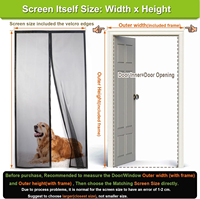 Vente en gros de moustiquaire magnétique pour porte, moustiquaire à fermeture automatique, moustiquaire pour porte, moustiquaire magnétique, 100x210cm