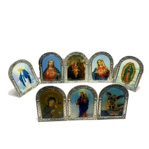 Icono <span class=keywords><strong>de</strong></span> <span class=keywords><strong>la</strong></span> Virgen <span class=keywords><strong>de</strong></span> Gracia, María <span class=keywords><strong>Milagrosa</strong></span>, <span class=keywords><strong>de</strong></span> Pie, Decoración para el Hogar o Capilla, <span class=keywords><strong>Medalla</strong></span> Religiosa, Estatuas y Placa con Marco para Iconos - Product Image 2