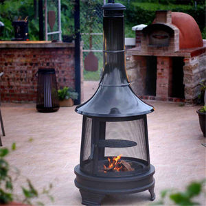 Ur-Health Stufa Rotonda da Esterno con Camino per Barbecue <span class=keywords><strong>e</strong></span> Riscaldamento, per Carbone <span class=keywords><strong>e</strong></span> Legna - Product Image 1