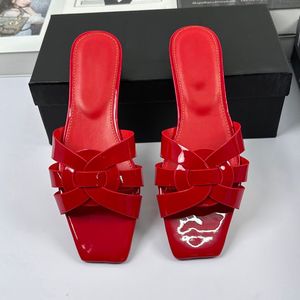 Sandali di lusso da donna in vera pelle <span class=keywords><strong>con</strong></span> cinturini incrociati, <span class=keywords><strong>ciabatte</strong></span> casual antiscivolo di alta qualità. - Product Image 1