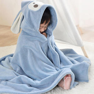 Venta Directa de Fábrica, Manta de Baño para Bebé de Felpa Suave con Diseño de Conejo, Coral Fleece, Transpirable, Invierno, 100% Poliéster - Product Image 1