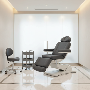 Lujo moderno ajustable terapia Spa salón cosmético eléctrico tratamiento de belleza mesa de masaje 4 motores cama Facial Silla de Podología - Product Image 1