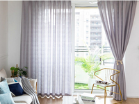 Rideau de Voile élégant, tissu Tulle de couleur unie, pour la maison, hôtel, Style européen, 1 pièce