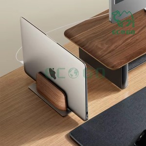 Support portable pour ordinateur portable en bois de noyer, <span class=keywords><strong>réglable</strong></span>, vertical, pour ordinateur portable - Product Image 4