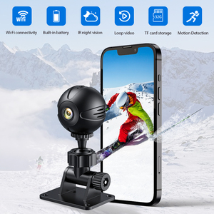 Mini caméra intelligente sans fil HD 1080P pour nounou avec vision nocturne Moniteur CCTV pour bébé de sécurité domestique Enregistrement MicroSD Connectivité Wifi - Product Image 2