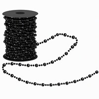 Décoration d'intérieur de luxe : Chaîne de perles facettées noires en plastique, imperméable, pour arche de mariage, toile de fond de scène, vente en gros en vrac direct usine