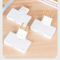 Adaptateur de prise murale Cantell EU 3 voies, convertisseur de prise rotatif à 180 degrés, prise murale 3 en 1, prise EU pivotante