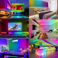 Bande LED adressable RGB3535 8mm 24V WS2812, flexible, dimmable, compatible signal SPI, contrôle individuel des pixels