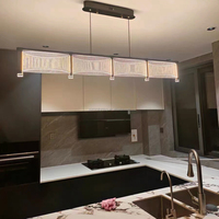 Lustre Lampara 2025 luxe 4ft 60W Dimmable Designer plafond pendentif luminaire avec 4 projecteurs pour cuisine îlot décor