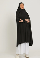 Ensemble de prière Abaya Hijab Khimar Modeste en Jersey Premium, Jilbab à Manches Longues Personnalisé pour Femme Musulmane pour l'Aïd