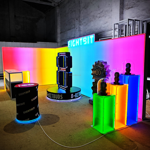Custom Modular Frameless SEG Light Box Aluminum Fabric with LED Backdrop for Exhibition Display Advertising Booth Stand