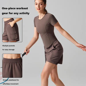 Shorts de sport amples à poches pour cyclisme, loisirs, gym, <span class=keywords><strong>yoga</strong></span>, tennis – Séchage rapide, respirant, en Spandex/Nylon extensible dans les quatre sens – Pour jeunes et adultes - Product Image 3