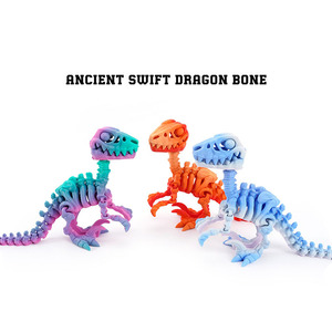 Juguetes <span class=keywords><strong>de</strong></span> dinosaurios impresos en 3D con esqueletos articulados Articulaciones flexibles Figuras <span class=keywords><strong>de</strong></span> <span class=keywords><strong>Velociraptor</strong></span> para aliviar el estrés - Product Image 6